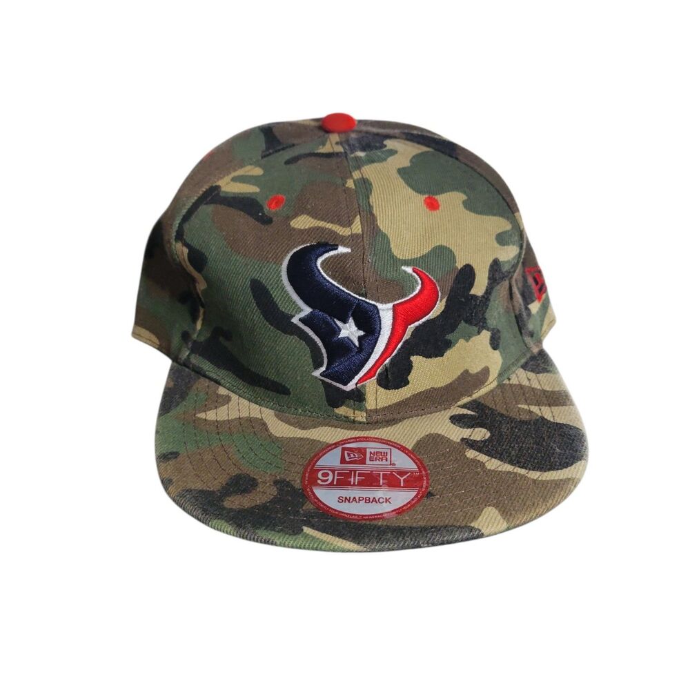Houston Texans New Era 9FIFTY Snapback Hat Camo NFL Flat Bill Adjustable Cap